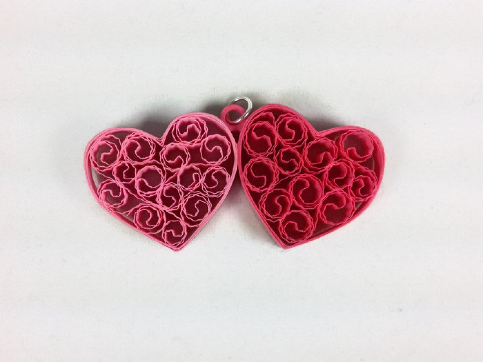 Two Hearts Jewelry Set, Paper Quilling Heart, Heart - Heart - HD Wallpaper 