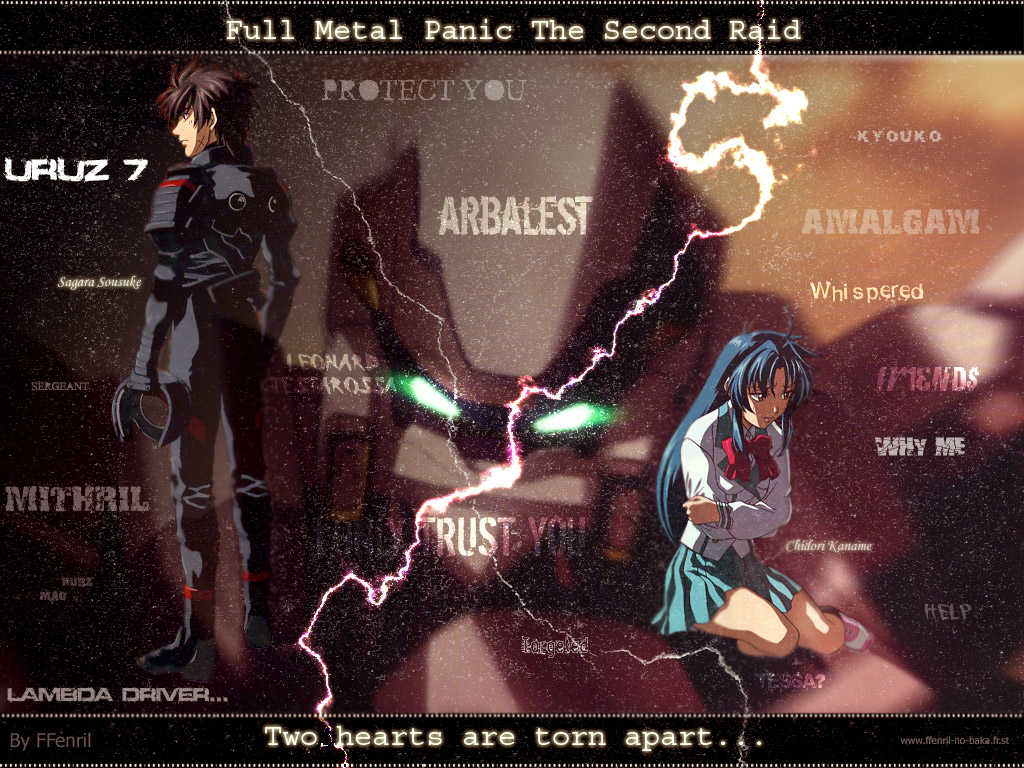 Gonzo, Full Metal Panic , Kaname Chidori, Sousuke Sagara - Poster - HD Wallpaper 