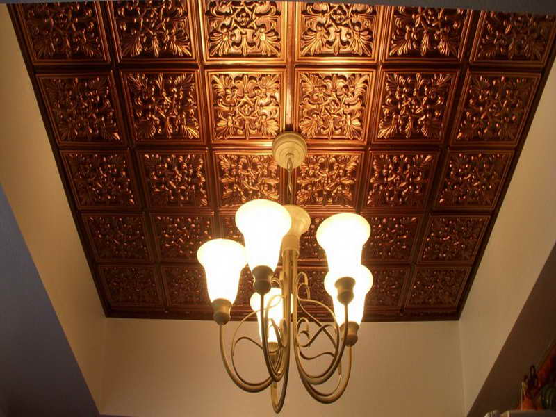 Tin Ceiling Wallpaper Flower - HD Wallpaper 