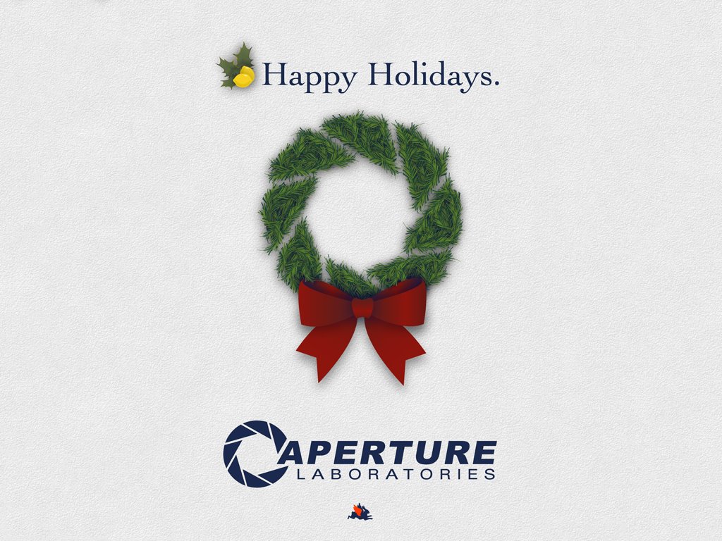 Games Wallpaper - Portal - Christmas - HD Wallpaper 