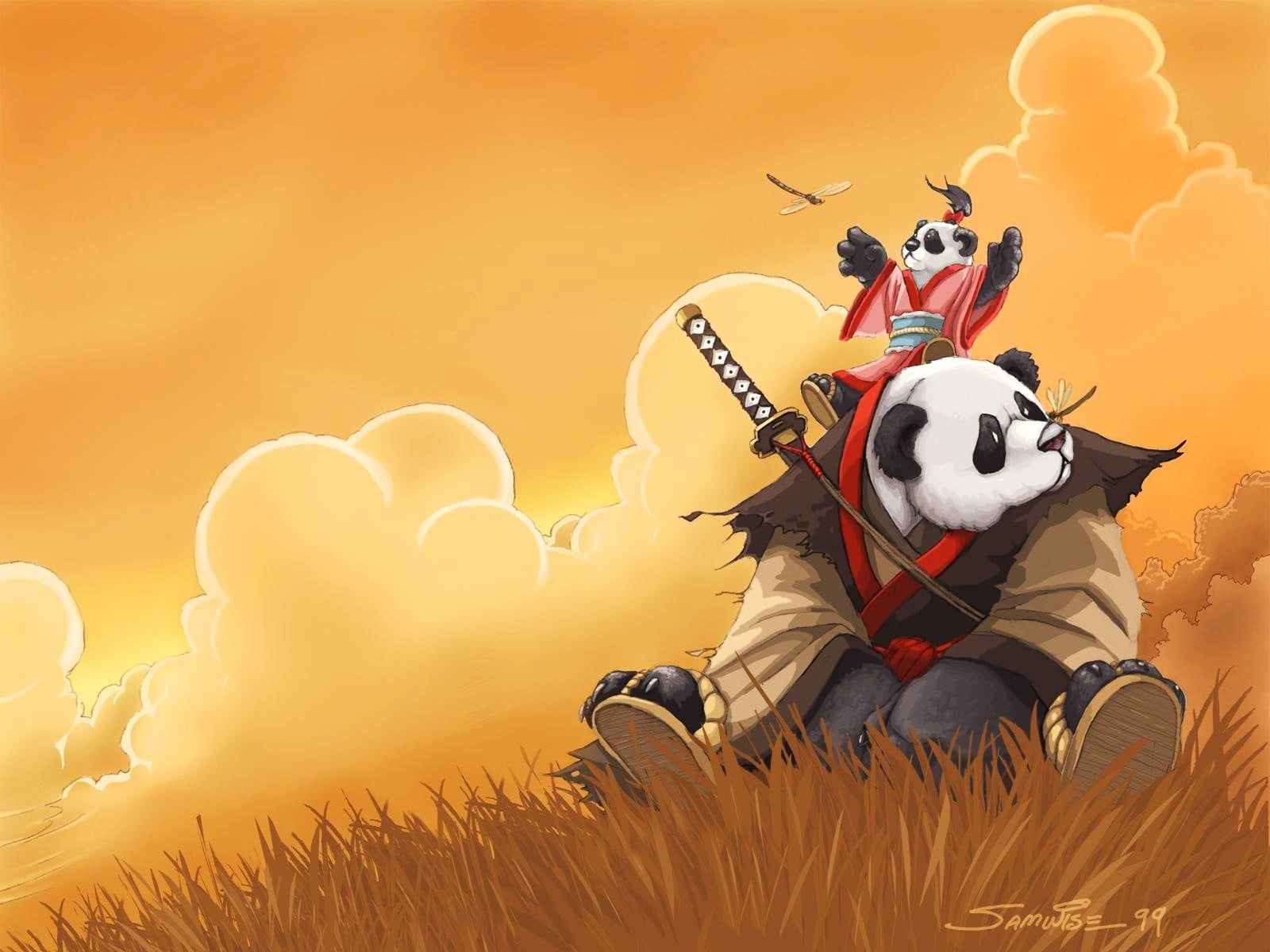 Panda Anime - 1600x1200 Wallpaper 