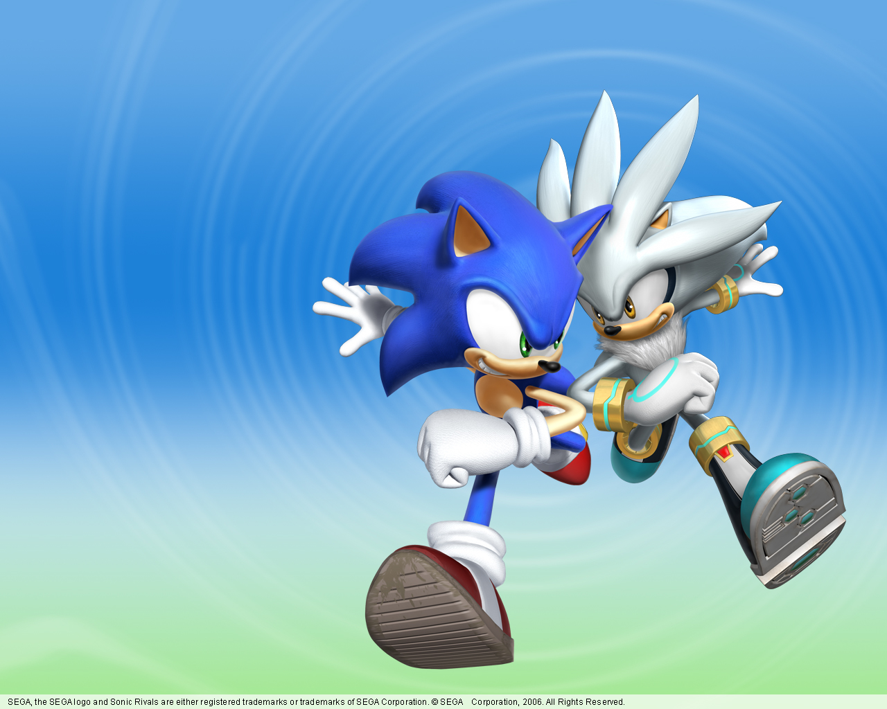 Silver The Hedgehog And Sonic - HD Wallpaper 
