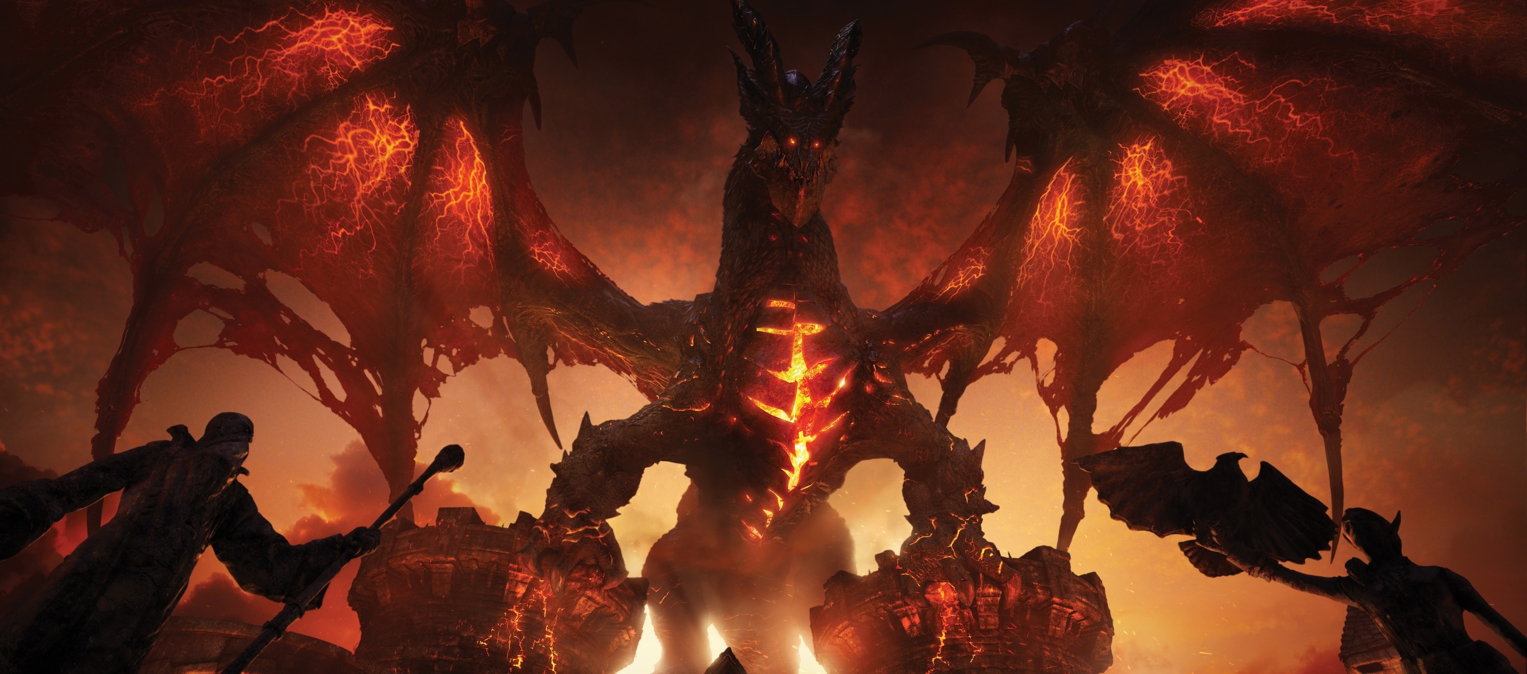 3000x1325, Wow - Wow Deathwing - HD Wallpaper 