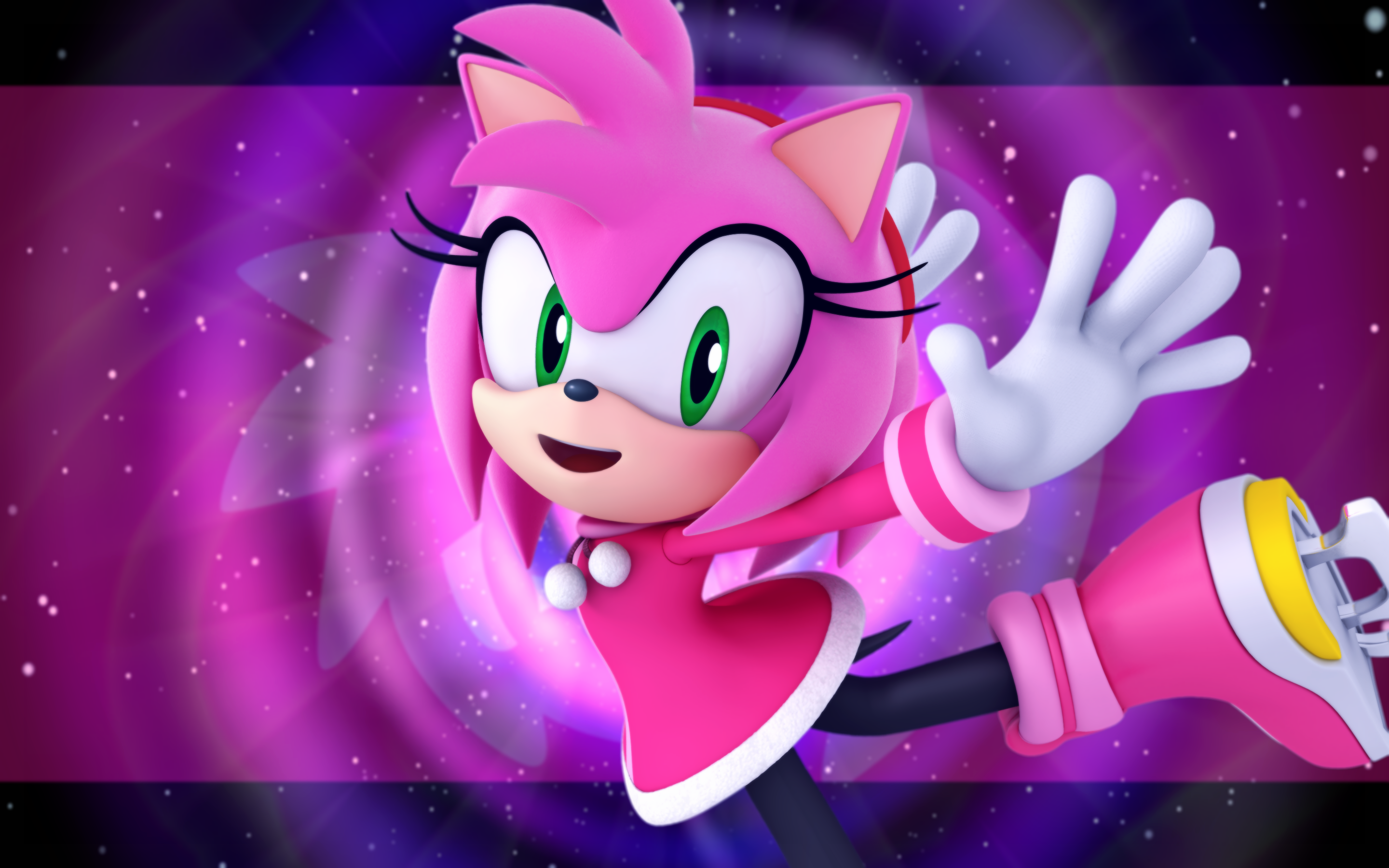 Sonic The Hedgehog - Amy Rose Sonic Background - HD Wallpaper 