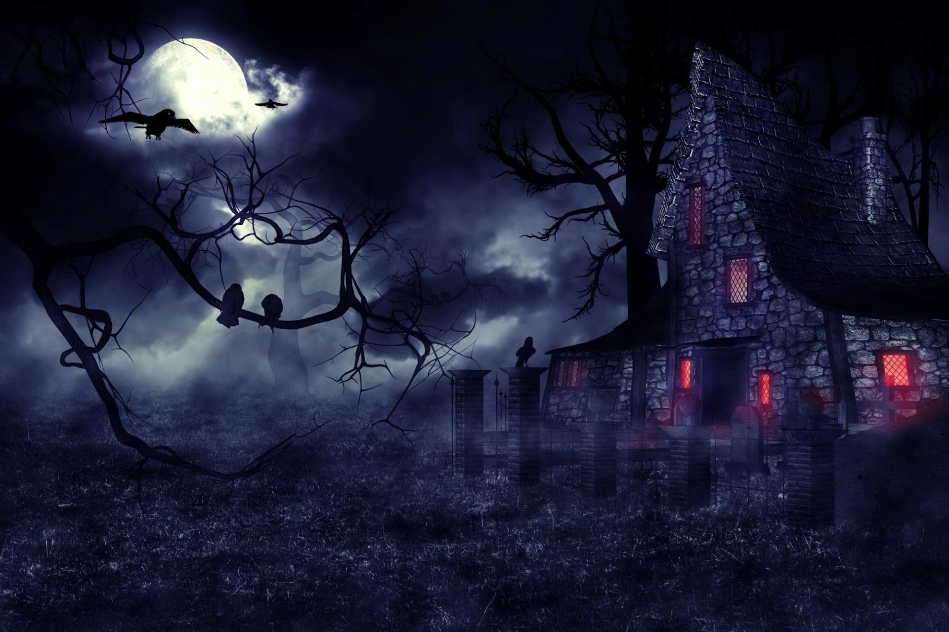 Free Monster Dark House High Quality Wallpaper Id - Dark House Background - HD Wallpaper 