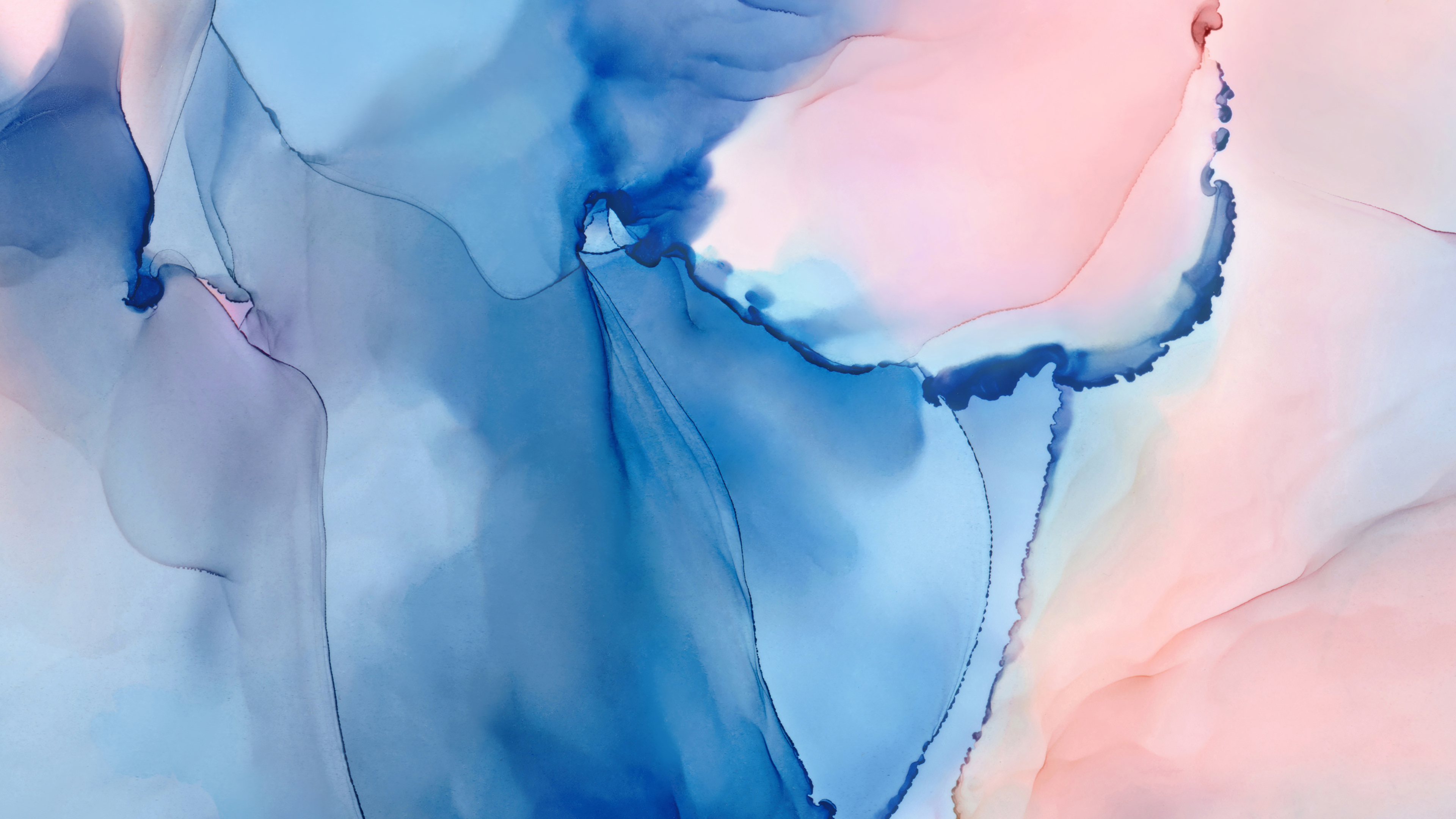 Abstract Huawei Mediapad M6 4k Wallpaper - Water Color Wallpaper Blue - HD Wallpaper 