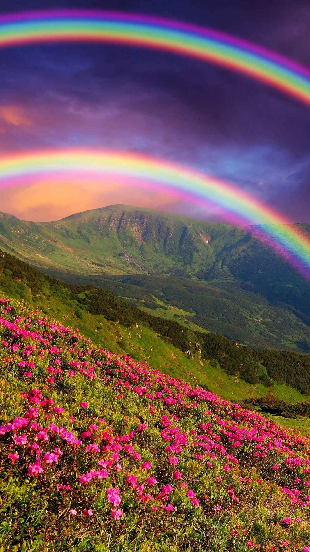Mountain Rainbows - HD Wallpaper 