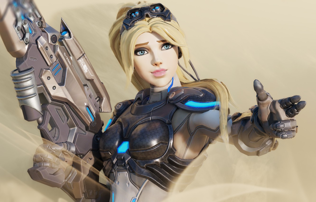 Photo Wallpaper Girl, Soldiers, Blonde, Starcraft, - Overwatch Nova - HD Wallpaper 