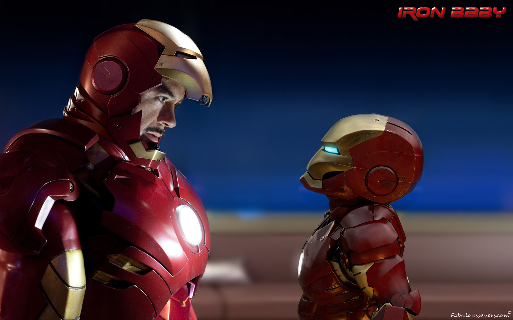 Free Iron Man And Iron Baby, Computer Desktop Wallpapers, - Baby Iron Man - HD Wallpaper 