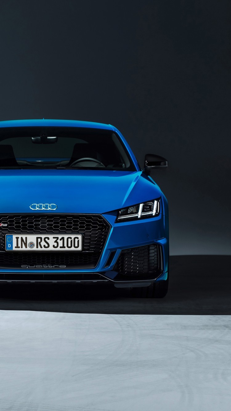 Audi Tt Rs Coupe, Blue, Luxury Cars, Headlights - Audi Tt Rs 2019 Wallpaper Handy - HD Wallpaper 