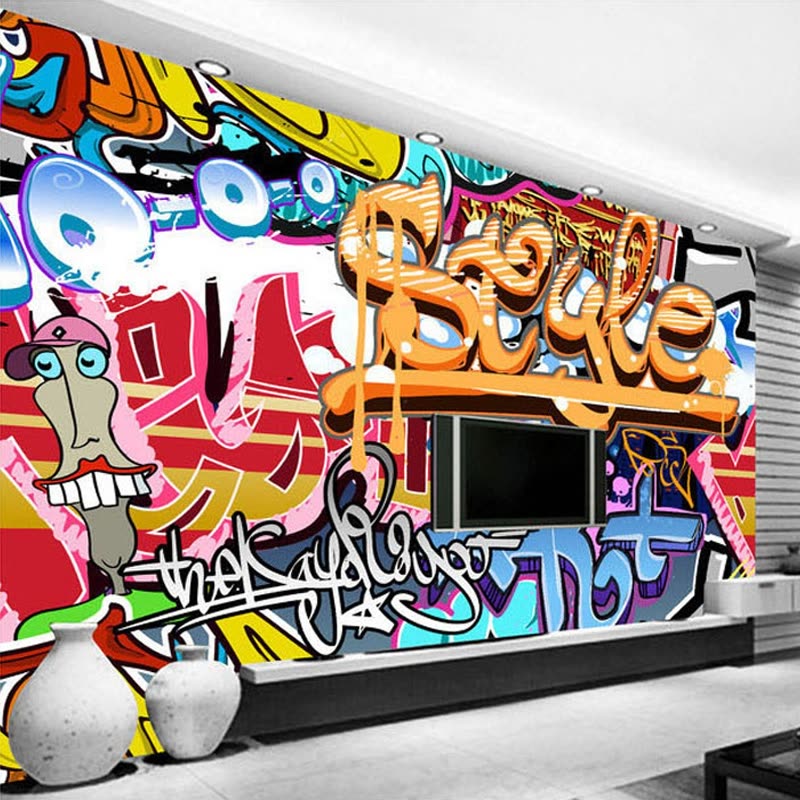 Graffiti Style Mural - HD Wallpaper 