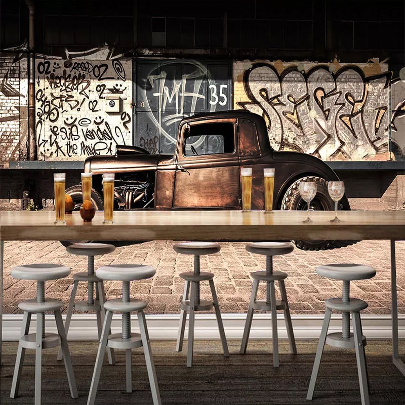 Graffiti Wall Restaurant - HD Wallpaper 