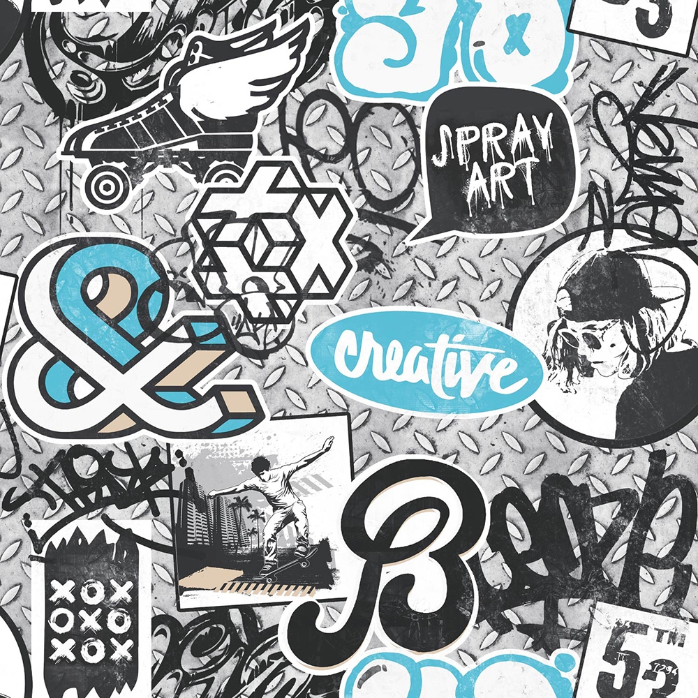 Grey And Red Graffiti - HD Wallpaper 