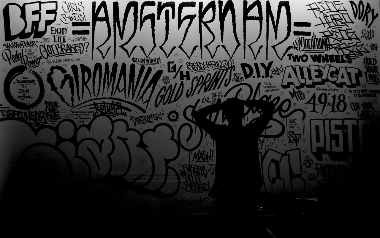 Awesome Graffiti Free Background Id - Graffiti Wallpaper Black And White Hd  - 1280x800 Wallpaper 