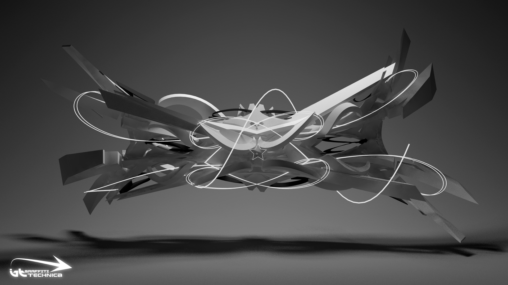 3d Graffiti Blender - HD Wallpaper 