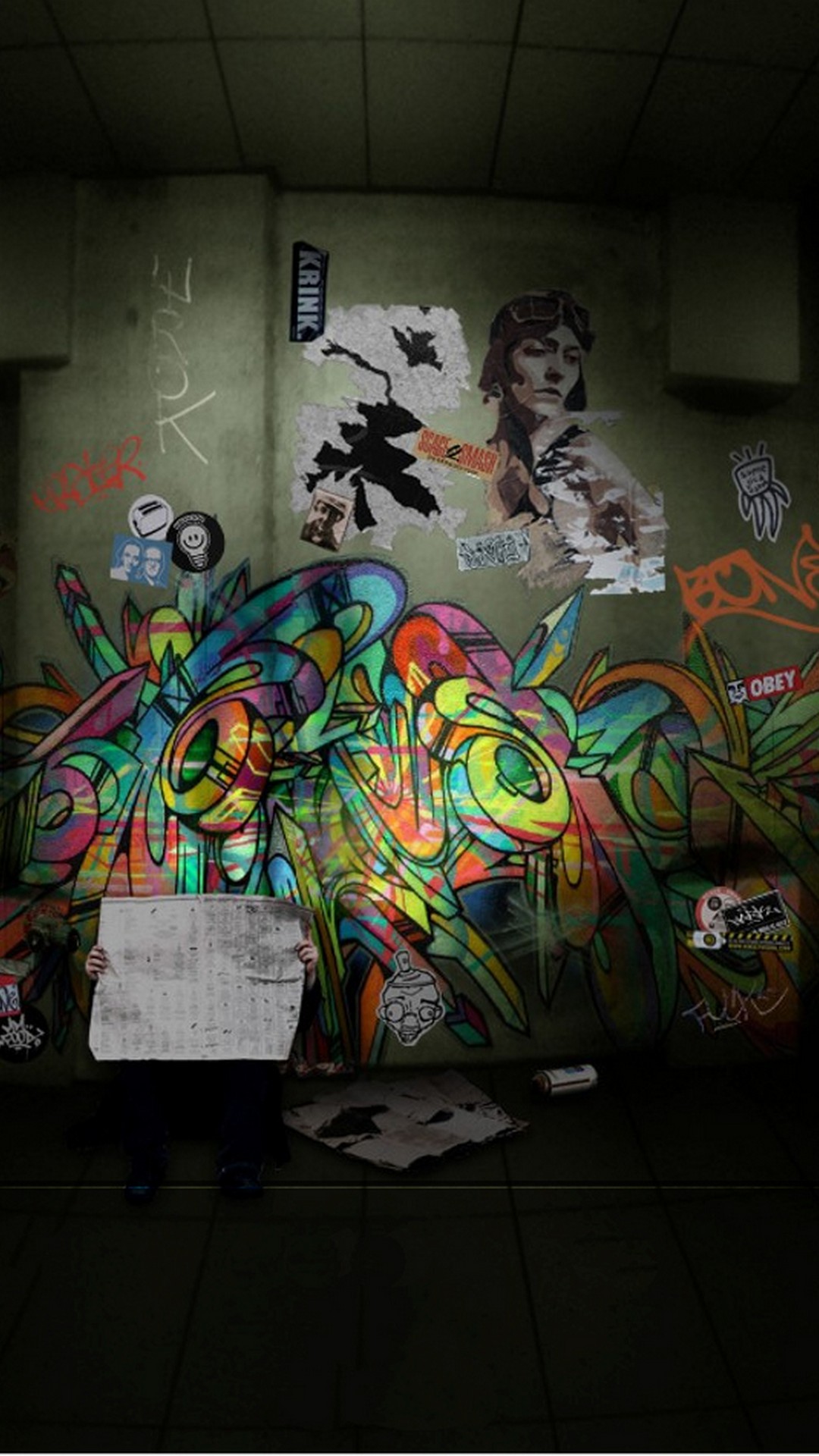 Wallpaper Graffiti Art Iphone With Image Resolution - HD Wallpaper 