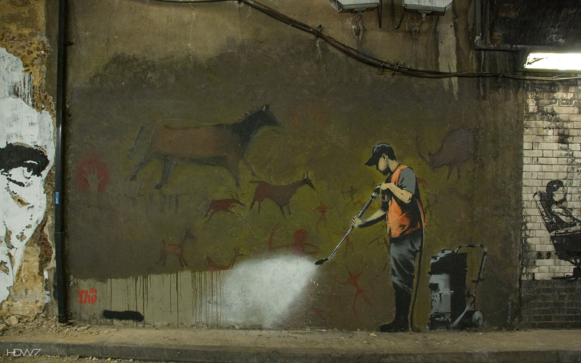Creative Wallpaper Street Art Banksy - Art Is Not Vandalism - HD Wallpaper 