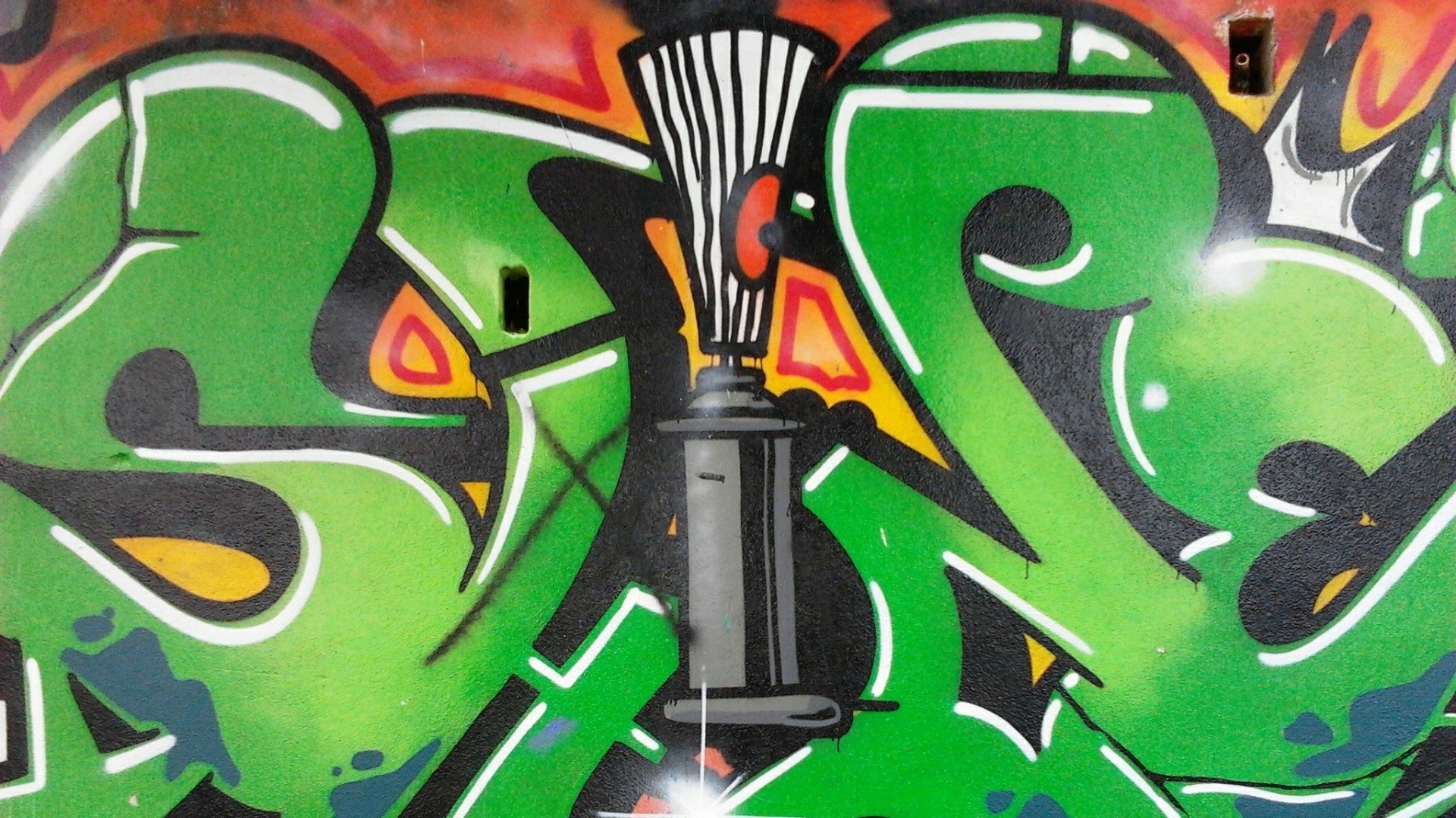 Graffiti Green - HD Wallpaper 