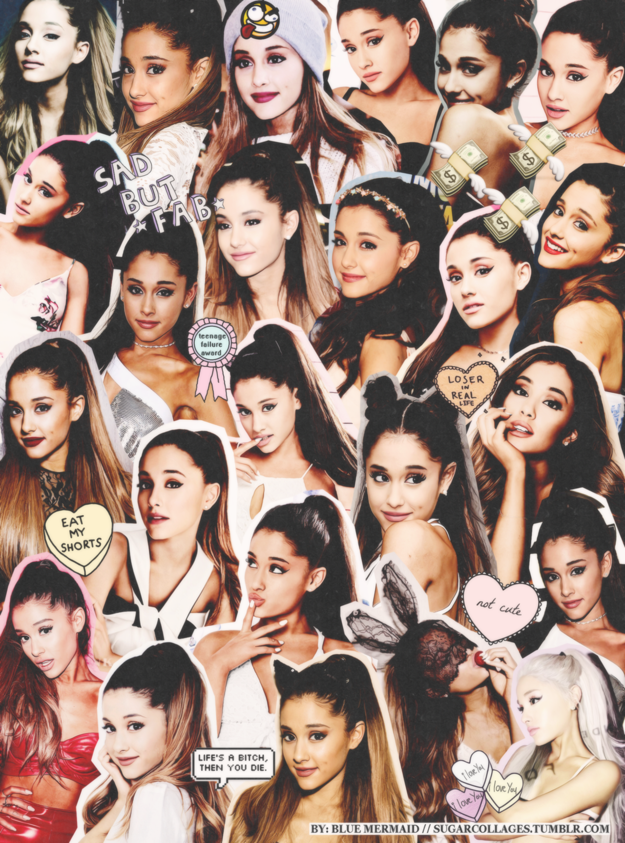 Ariana Grande Picture Collage - HD Wallpaper 