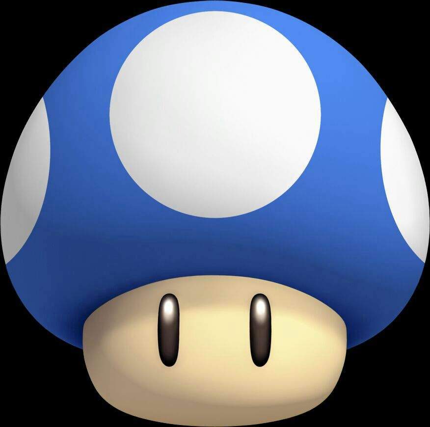 Mario Mushroom Blue Wallpaper Hd - HD Wallpaper 