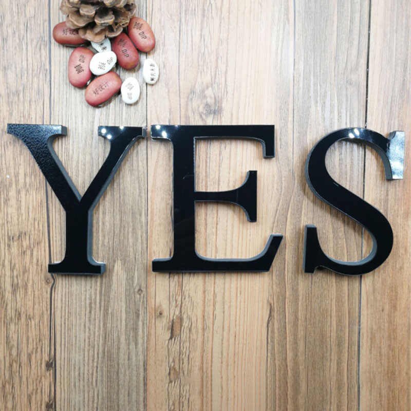 Letters Acrylic Creative 3d Mirror Wall Sticker Alphabet - Number - HD Wallpaper 