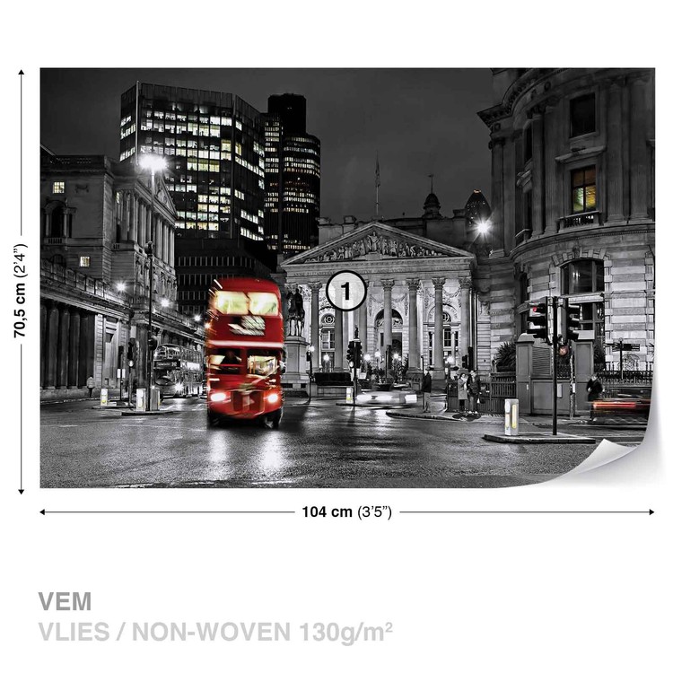 City London Bus Red Wallpaper Mural - Fototapet London Bus - HD Wallpaper 
