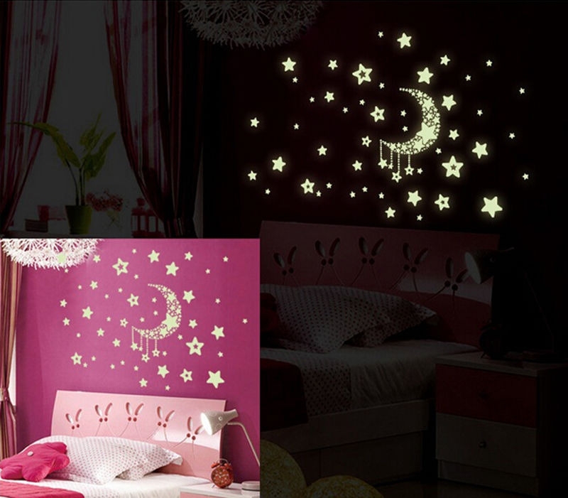 Glow In The Dark Stars Decor - HD Wallpaper 