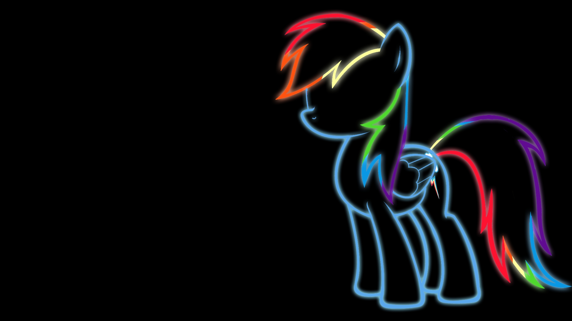 My Little Pony Rainbow Dash Glow - HD Wallpaper 