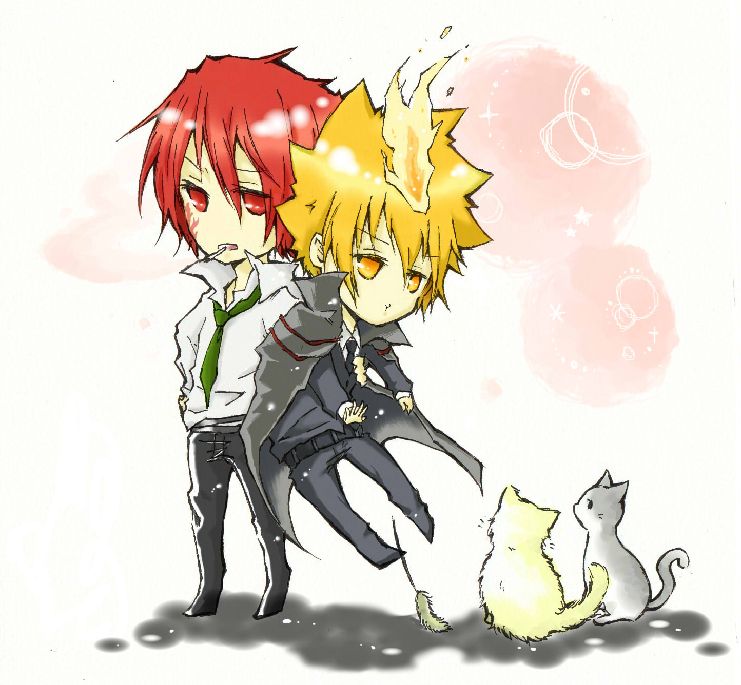 Cats, G, And Katekyo Image - Katekyo Hitman Reborn Giotto And G - HD Wallpaper 