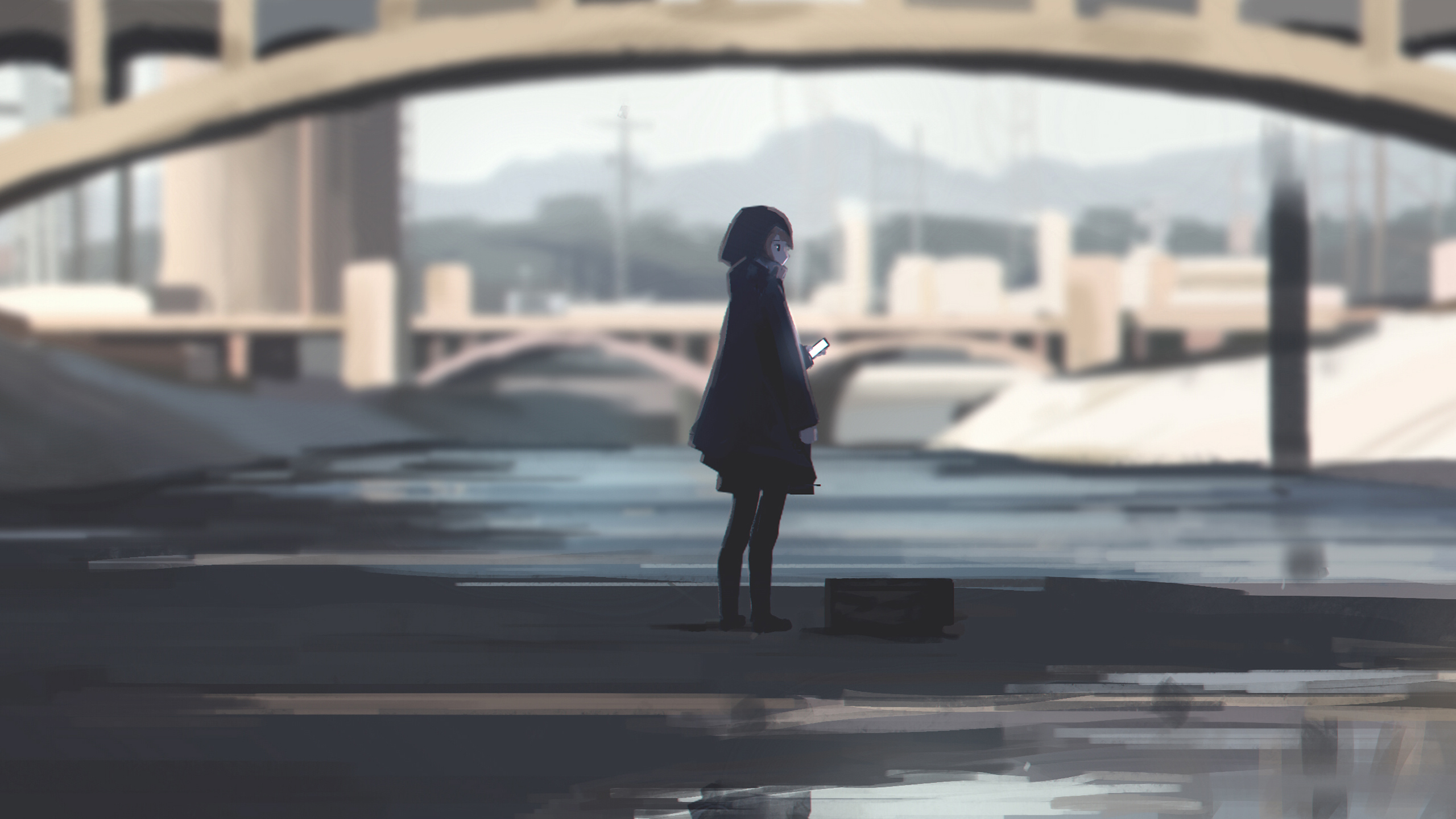 Anime Girl Realistic Art - HD Wallpaper 