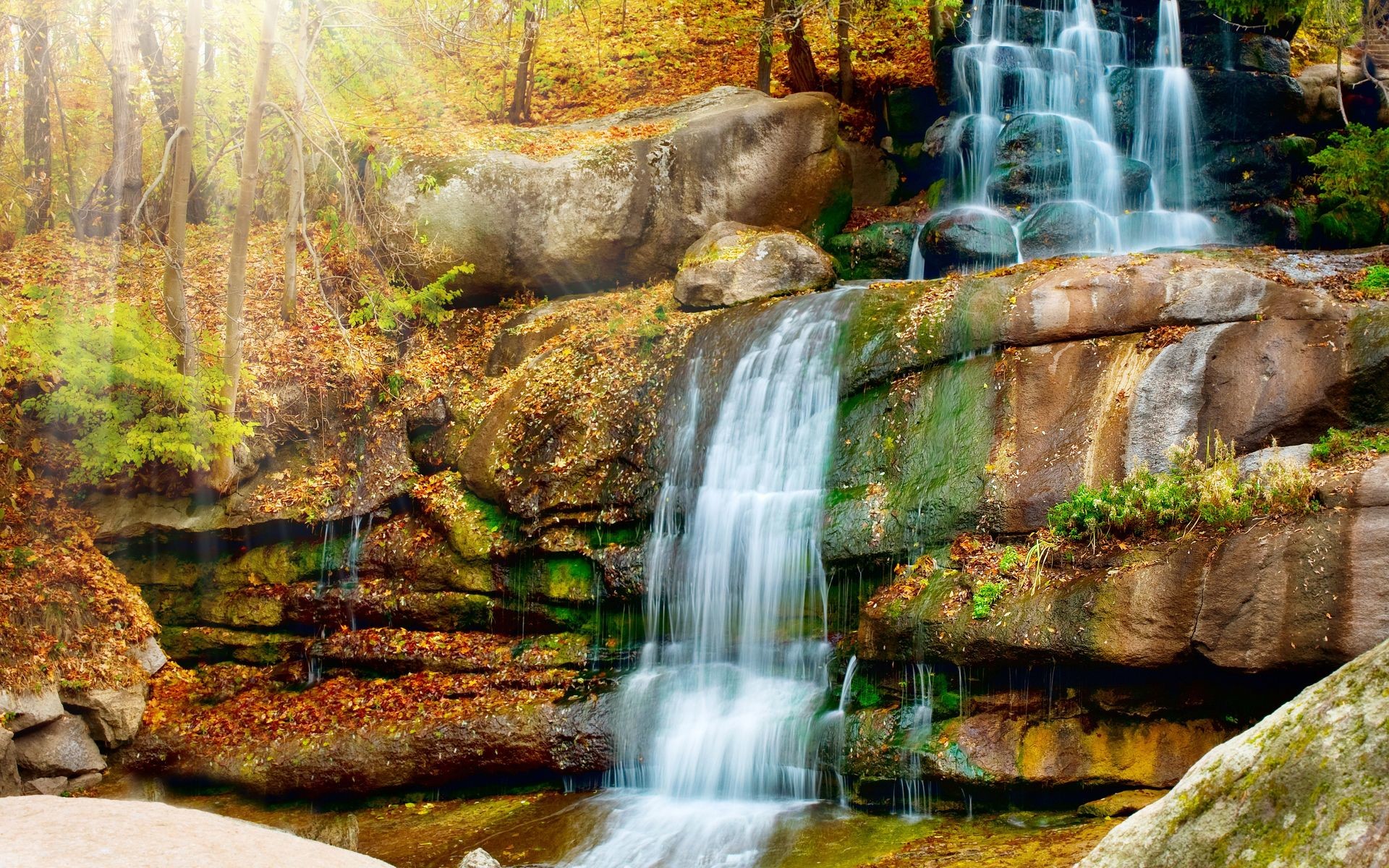 Scenery Wallpaper Â - Water Falls Scenery Hd - HD Wallpaper 