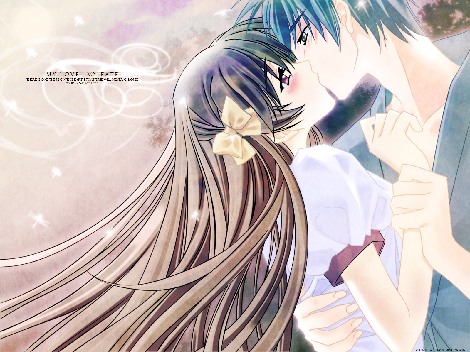 Kiss My Love Anime - HD Wallpaper 