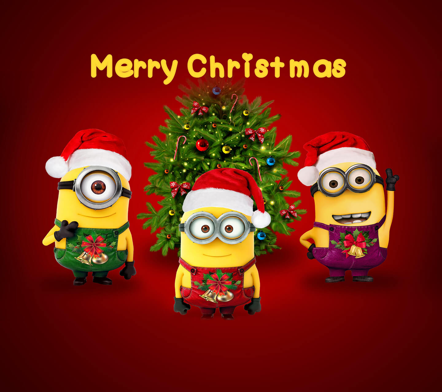 Minion Christmas Wallpaper Hd - HD Wallpaper 