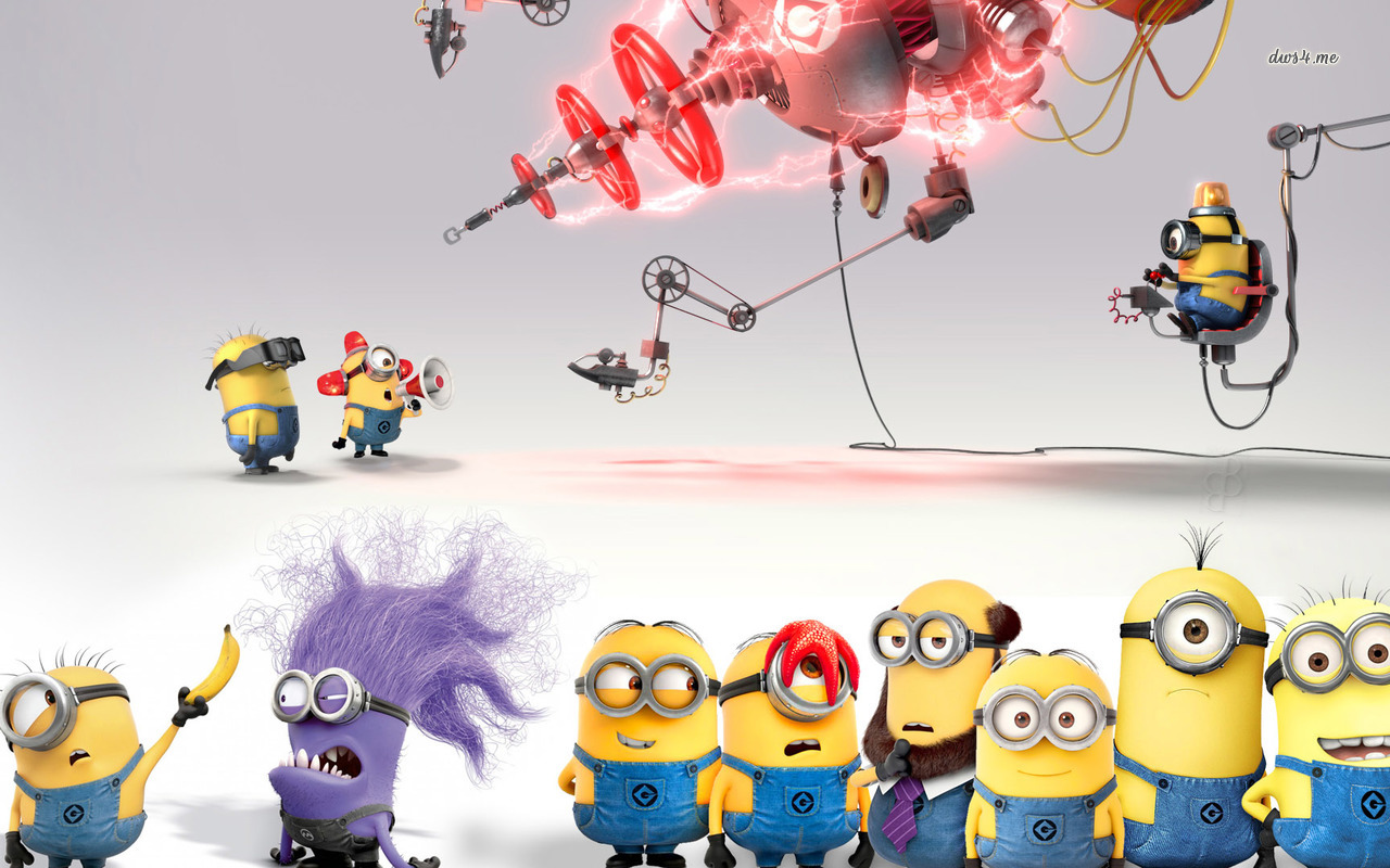 Dual Screen Desktop Wallpaper Minions - HD Wallpaper 