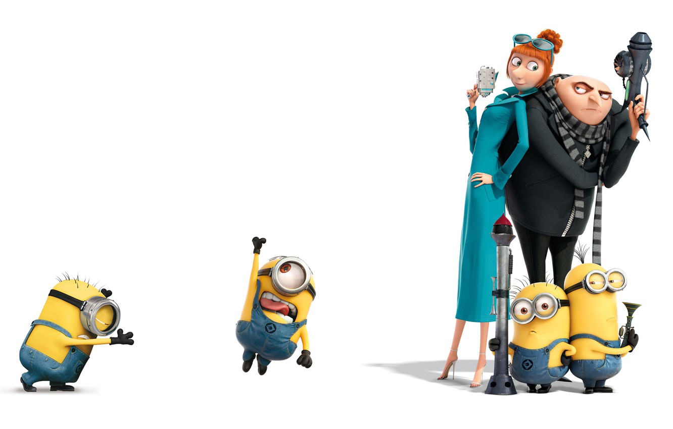 Photo Wallpaper Minions, Minions, Despicable Me 2, - Despicable Me Background - HD Wallpaper 