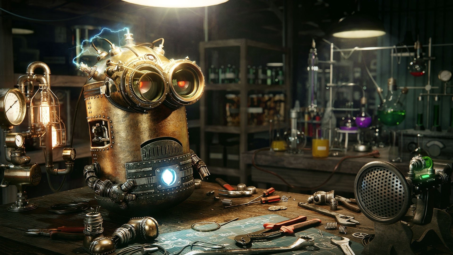 Steampunk Minion - HD Wallpaper 