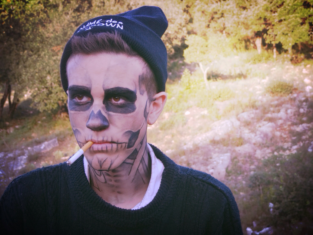 Halloween, Makeup, And Zombie Boy Image - Zombie Halloween Makeup Boy - HD Wallpaper 
