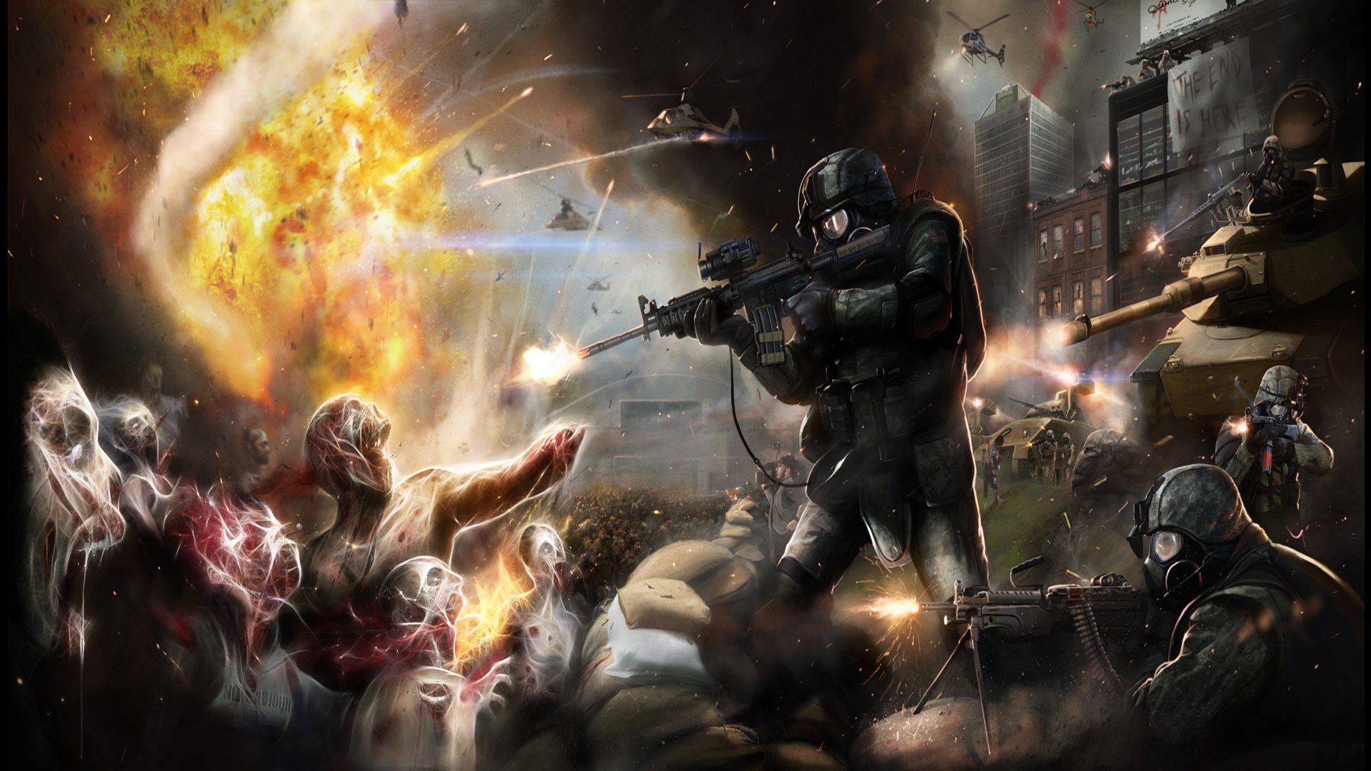Zombies Wallpaper - World War Z Concept Art - HD Wallpaper 