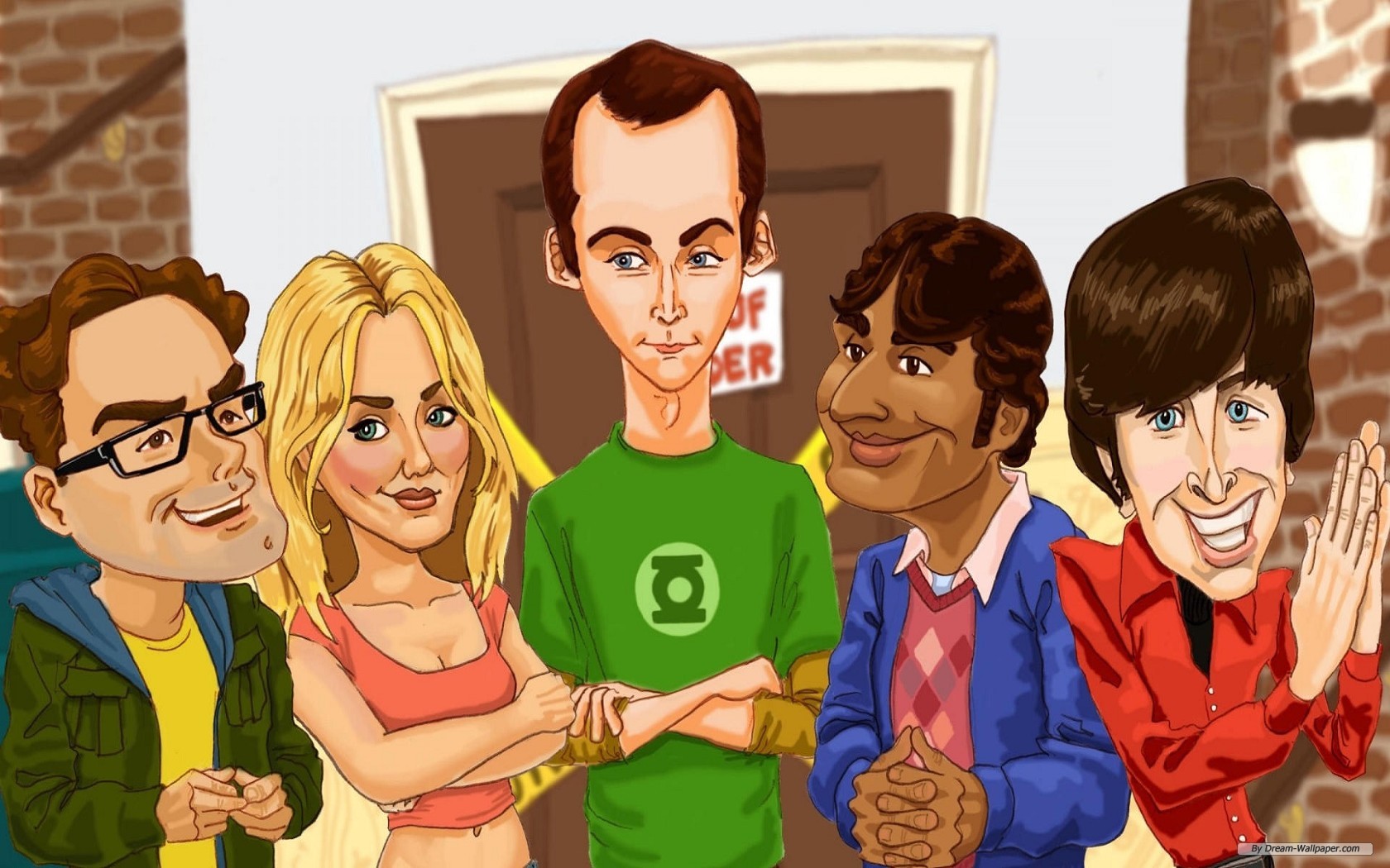 Free Movie Wallpaper - Big Bang Theory Drawing - HD Wallpaper 