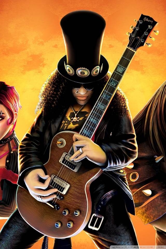 Acdc Rock Band Logo Iphone Plus Hd Wallpaper / Ipod - Slash Guitar Hero 3 - HD Wallpaper 