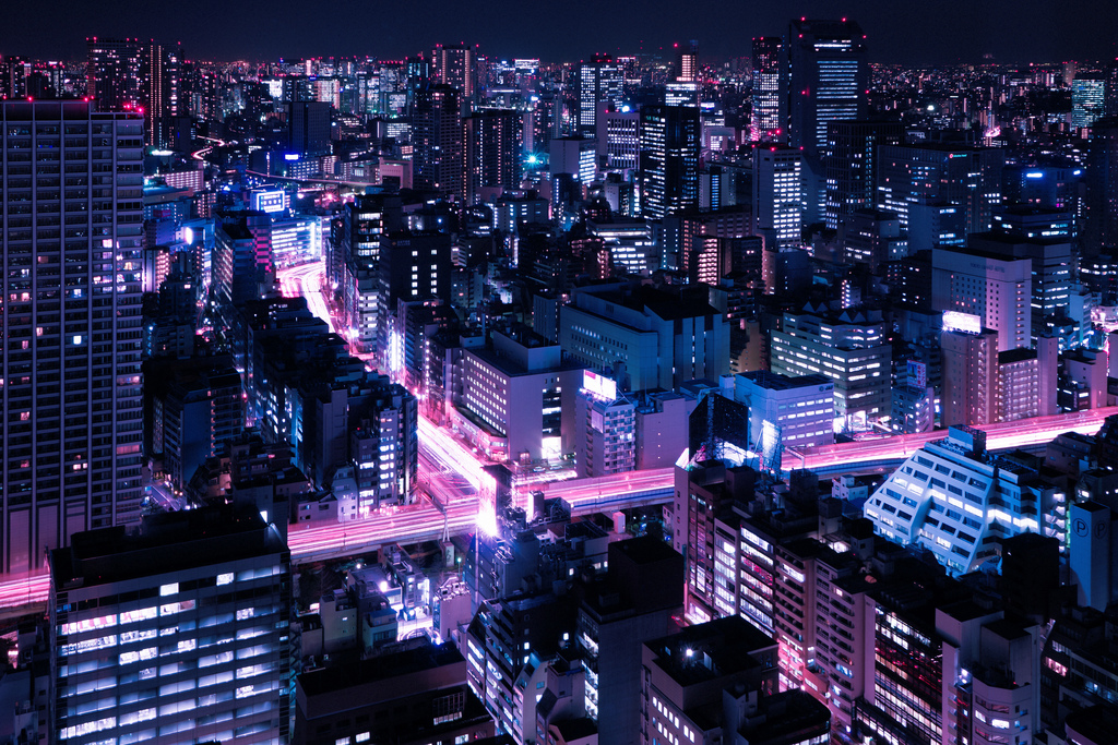 Tokyo Night - Tokyo Top View Night - HD Wallpaper 