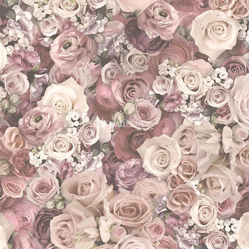 327222 Urban Flowers As-creation - Pink Wallpaper Rose - HD Wallpaper 