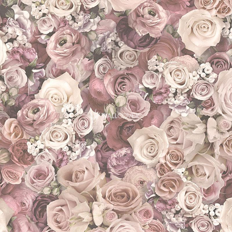 327222 Urban Flowers As-creation - Pink Wallpaper Rose - HD Wallpaper 