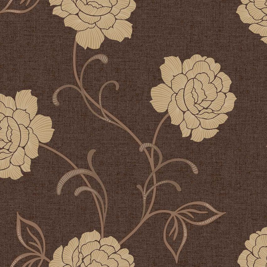 Brown And Cream Floral - HD Wallpaper 