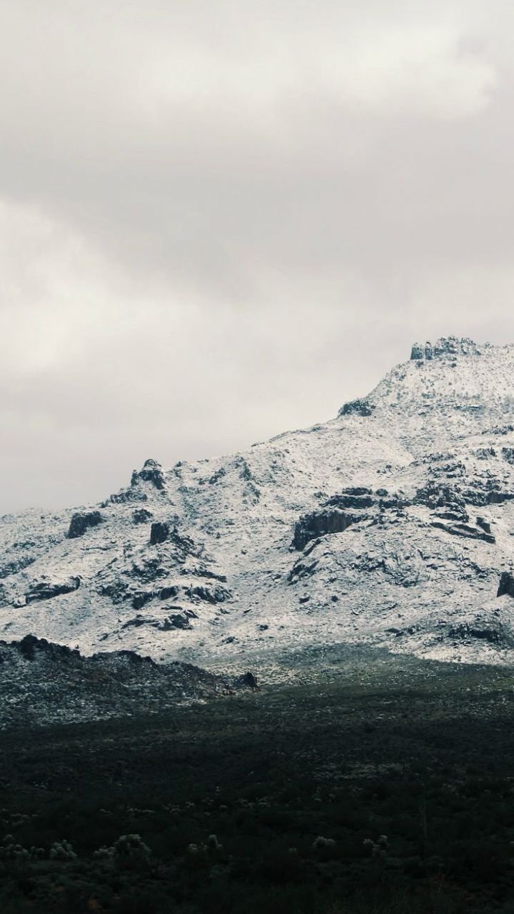 Winter On The Superstition Peaks Arizona - Snow - HD Wallpaper 