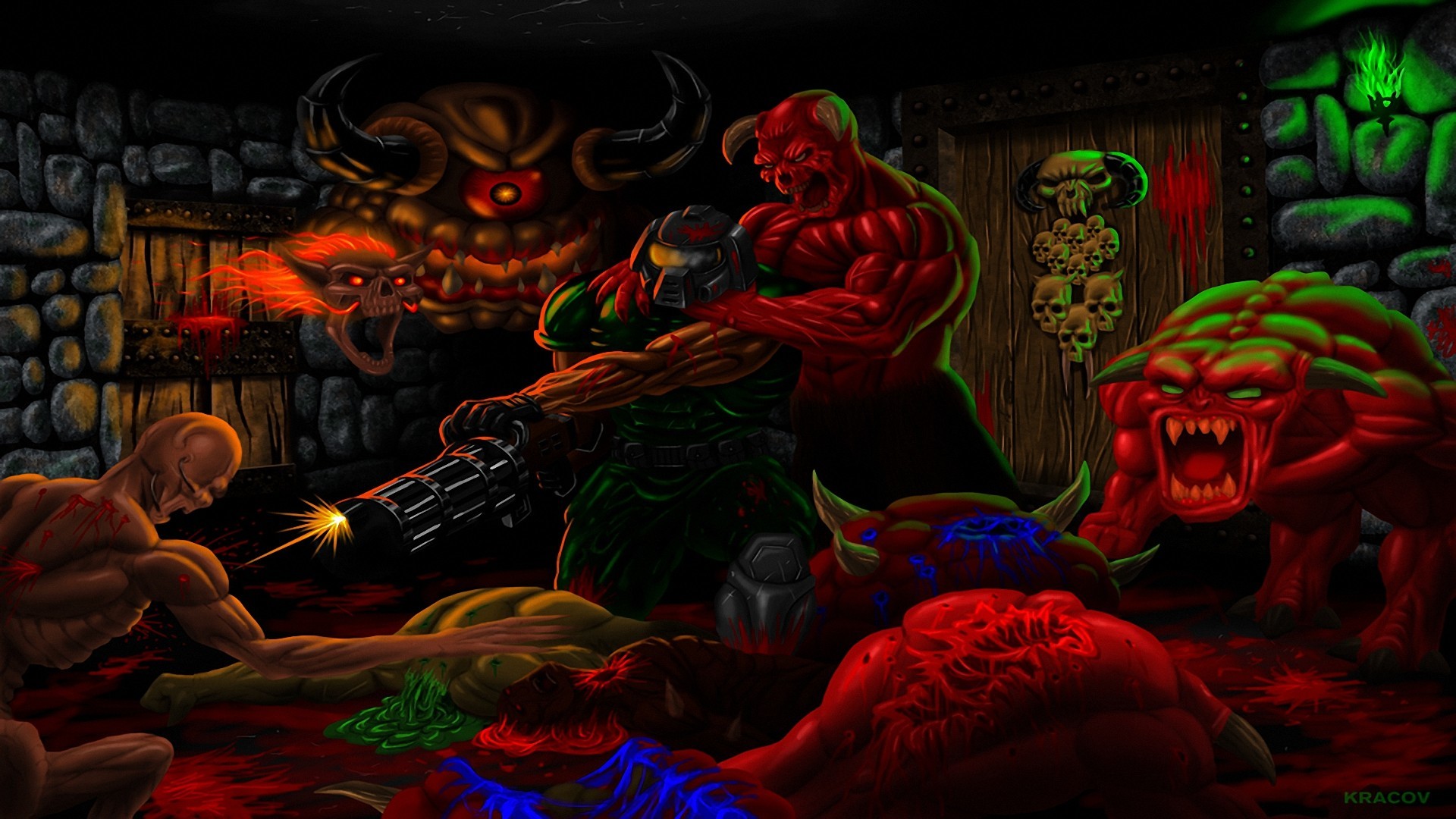 Video Game - Doomguy Memes - HD Wallpaper 