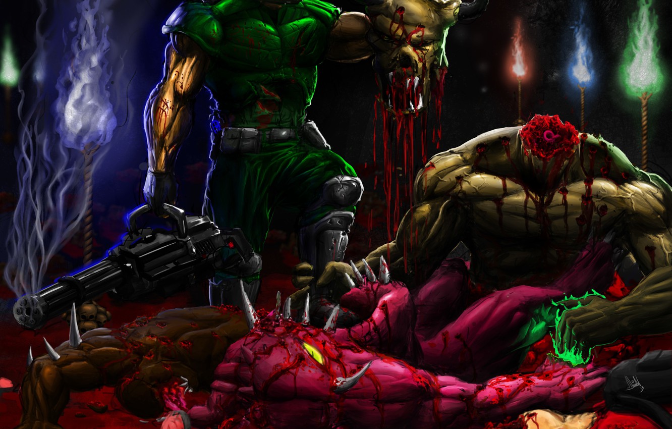 Photo Wallpaper Background, Wallpaper, The Game, Legend, - Doom Guy In Mortal Kombat - HD Wallpaper 