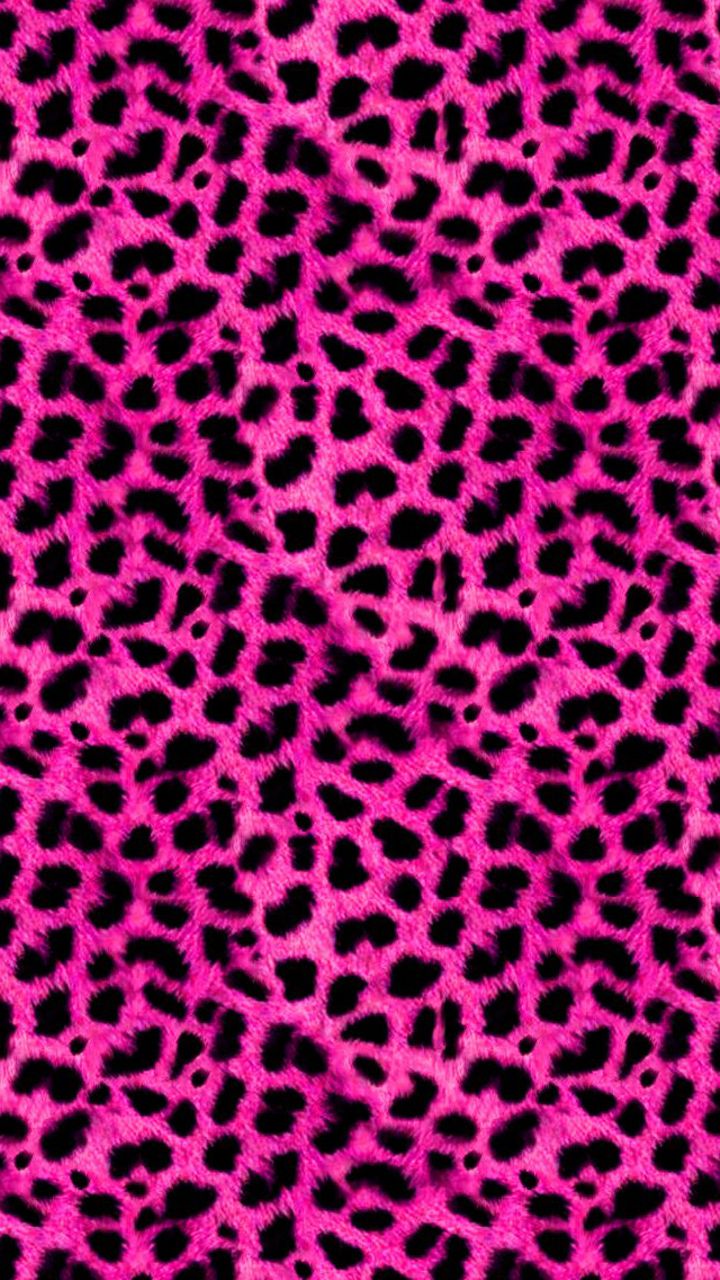 Girly Phone Wallpaper - Leopard Print Black And Pink - HD Wallpaper 