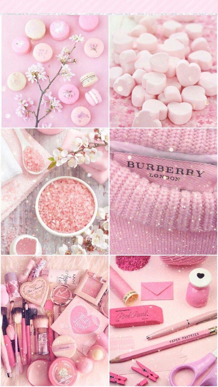 Pink Collage - HD Wallpaper 