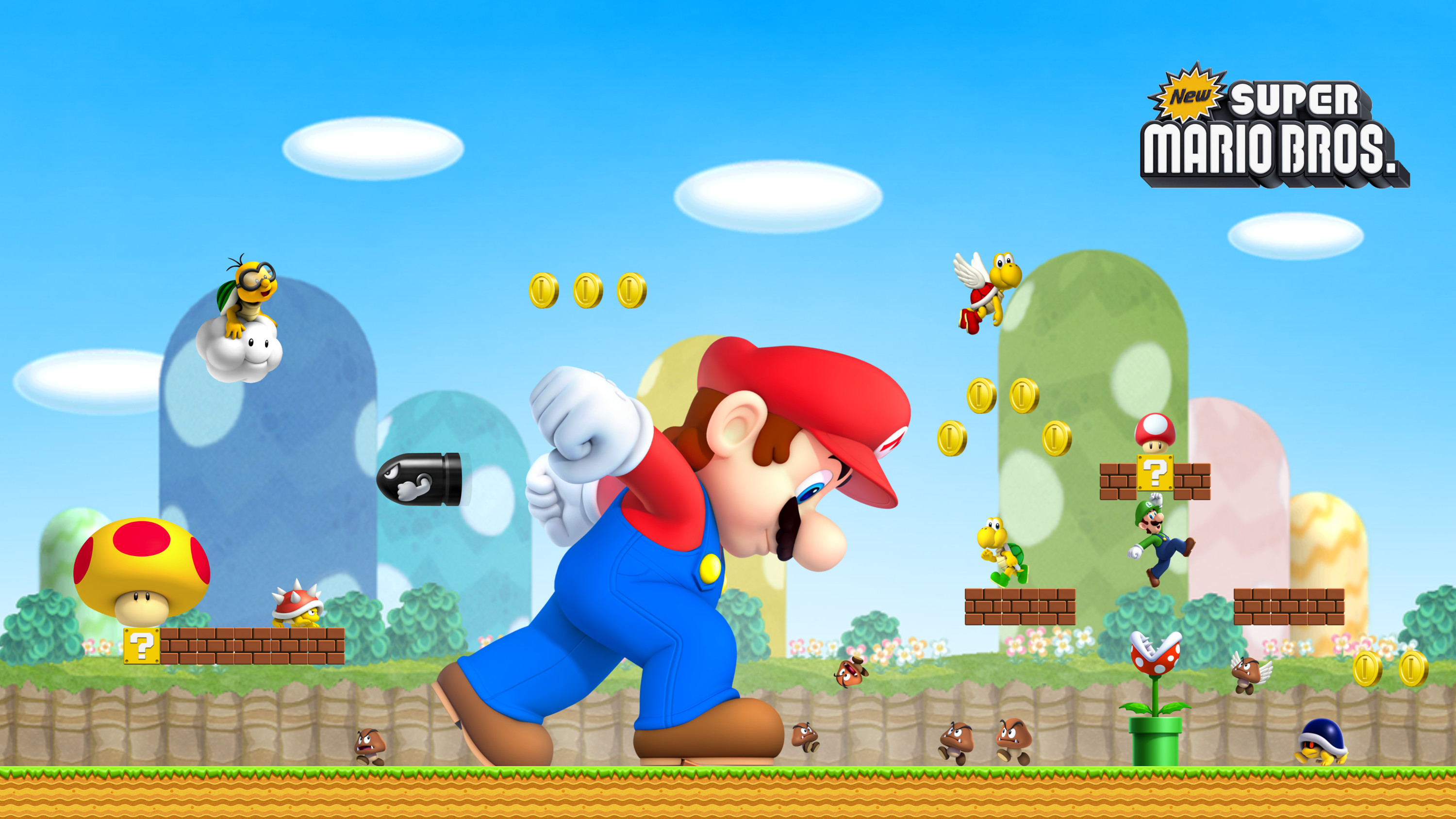 Hd Wallpaper By Turret3471 New Super Mario Bros - New Super Mario Bros Hd - HD Wallpaper 